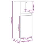 vidaXL Buffet avec LED chêne fumé 38x34x100 cm bois d'ingénierie