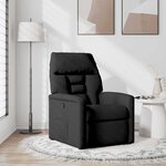 vidaXL Fauteuil inclinable Noir Tissu