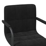 vidaXL Chaises pivotantes à manger lot de 6 noir velours