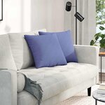vidaXL Coussins de canapé 2 Pièces Bleu denim 45 x 45 cm tissu