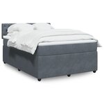 vidaXL Sommier à lattes de lit et matelas Gris foncé 160x200cm Velours