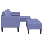 vidaXL Ensemble de Canapés avec coussin 2 Pièces Bleu denim Polyester