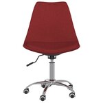 vidaXL Chaises pivotantes à manger lot de 2 Rouge bordeaux Tissu