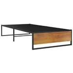 vidaXL Cadre de lit Noir Métal 100x200 cm