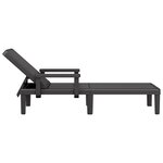 vidaXL Chaise longue réglable en hauteur à 4 positions polypropylène