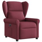 vidaXL Fauteuil inclinable électrique Rouge bordeaux Tissu