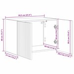 vidaXL Meuble TV mural 2 Pièces Blanc 59 5 x 31 x 40 cm Bois d'ingénierie