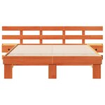 vidaXL Cadre de lit avec tête de lit Marron 150 x 200 cm Pin massif