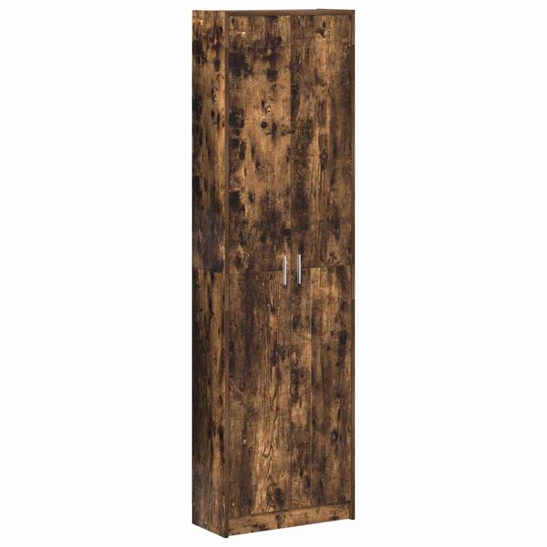 vidaXL Armoire Chêne fumé 55 x 25 x 189 cm Bois d'ingénierie
