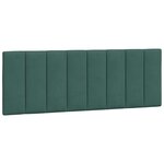 vidaXL Cadre de lit avec tête de lit Vert foncé 140x200 cm Velours