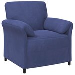 vidaXL Canapé 1 place Bleu police 88 x 83 x 95 cm Velours
