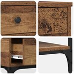 vidaXL Table console Bois ancien 75 x 34 5 x 75 cm Bois d'ingénierie
