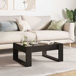 vidaXL Table basse avec LED infini noir 70x53x30 cm