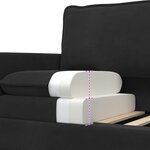 vidaXL Canapé Noir 196 x 81 x 87 5 cm Velours
