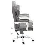 vidaXL Chaise de bureau de massage Gris Similicuir