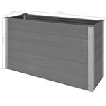 vidaXL Lit surélevé de jardin WPC 150x50x91 cm Gris