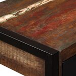 Bureau table meuble travail informatique avec 2 tiroirs bois de récupération massif 120 cm 0502062