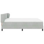 Lit Box Spring vidaXL avec Matelas Gris clair 180x200 cm en Velours