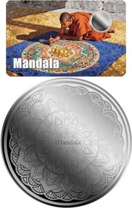 Pièce de monnaie en Platine 12 Dollars g 0.031 (1/1000 oz) Millésime 2026 MANDALA 1/1000 (PRÉCOMMANDE)