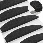 vidaXL Tapis d'escalier auto-adhésifs 15 pc 80 x 28 x 3 5 cm Noir