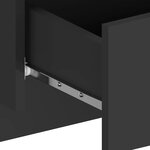 vidaXL Table de chevet murale Noir