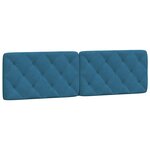 vidaXL Cadre de lit avec LED sans matelas bleu 180x200 cm velours