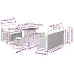 vidaXL Ensemble de canapé de jardin 8 Pièces beige et gris clair