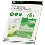 Leitz pochettes de plastification auto-adhésives a4 100 pièces