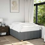 vidaXL Cadre de lit sans matelas gris foncé 120x200 cm tissu