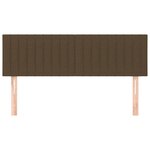 vidaXL Têtes de lit 2 Pièces Marron foncé 72x5x78/88 cm Tissu