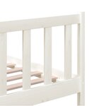 vidaXL Cadre de lit sans matelas blanc bois massif