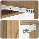 vidaXL Table d'appoint murale 87 5 x 34 5 x 17 cm Bois d'ingénierie