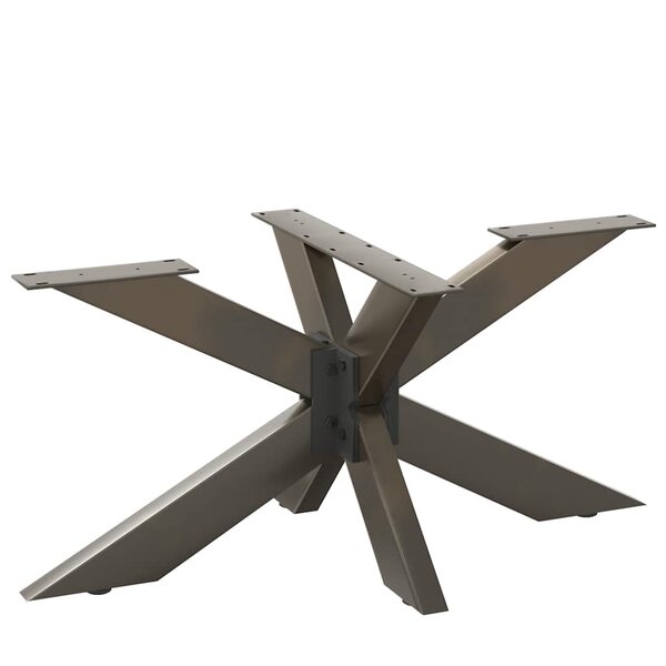 vidaXL Pied de table basse en forme d'araignée noir 98 x 58 x (42-43) cm en acier