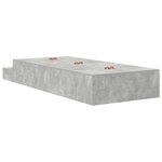 vidaXL Cadre de lit de rangement Gris béton 90x190 cm