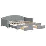 vidaXL Lit de jour avec gigogne et tiroirs sans matelas 100x200 cm