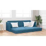vidaXL Canapé-lit Bleu 213 x 76 x 77 cm Velours