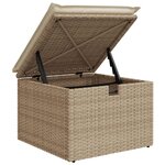vidaXL Salon de jardin avec coussins 9 Pièces beige résine tressée