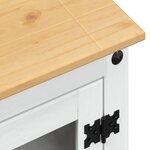 vidaXL Cabinet HiFi Blanc 60 x 50 x 82 cm Pin massif