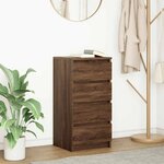 vidaXL Buffet chêne marron 37 5x35x76 cm bois d'ingénierie