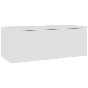 vidaXL Meuble TV Blanc 80x34x30 cm Bois d'ingénierie