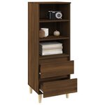 vidaXL Buffet haut Chêne marron 40x36x110 cm Bois d'ingénierie