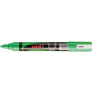 Marqueur craie Pointe conique moyenne CHALK Marker PWE5M 1,8 - 2,5mm Vert Fluo x 12 UNI-BALL