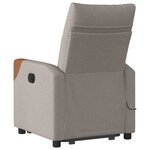 vidaXL Fauteuil inclinable de massage Taupe Tissu