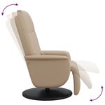vidaXL Fauteuil inclinable de massage repose-pieds cappuccino