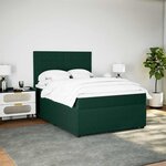 vidaXL Sommier à lattes de lit et matelas Vert foncé 160x200cm Velours
