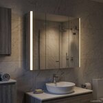 vidaXL Armoire Miroir de Salle de Bain Gris Sonoma