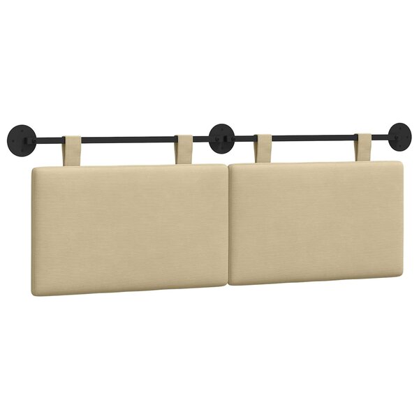 vidaXL Tête de lit suspendue Tissu en velours côtelé