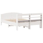 vidaXL Cadre de lit sans matelas blanc 150x200 cm bois de pin massif