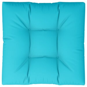 vidaXL Coussin de palette turquoise 70x70x12 cm tissu