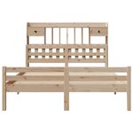 vidaXL Lit bibliothèque sans matelas 140x200 cm bois massif de pin